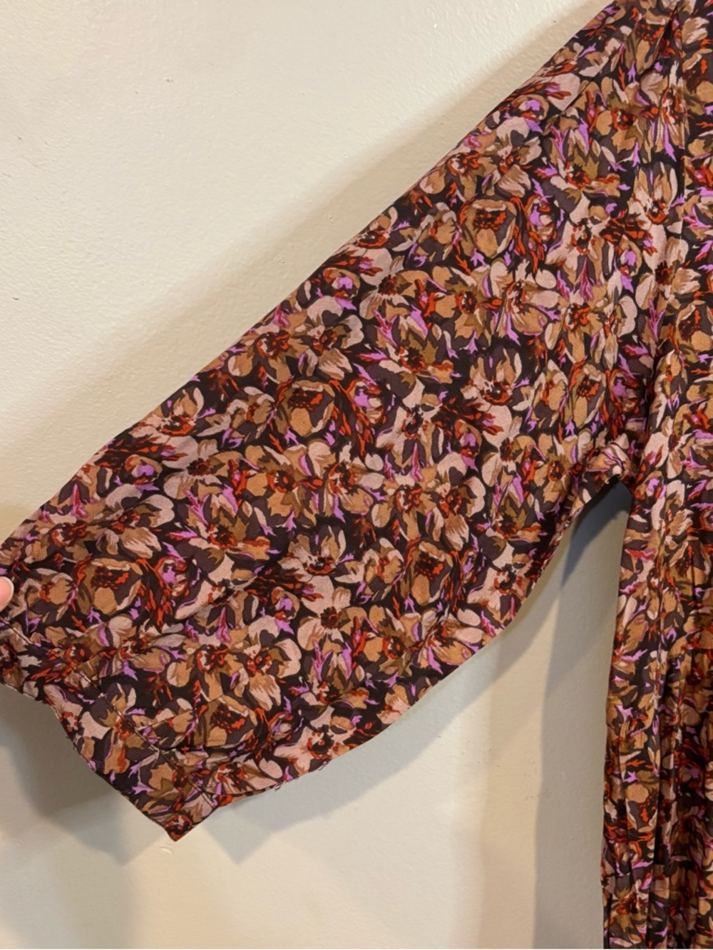 NATURAL LIFE Medium Brown Floral Tiered Maxi Dress - Picture 7 of 12